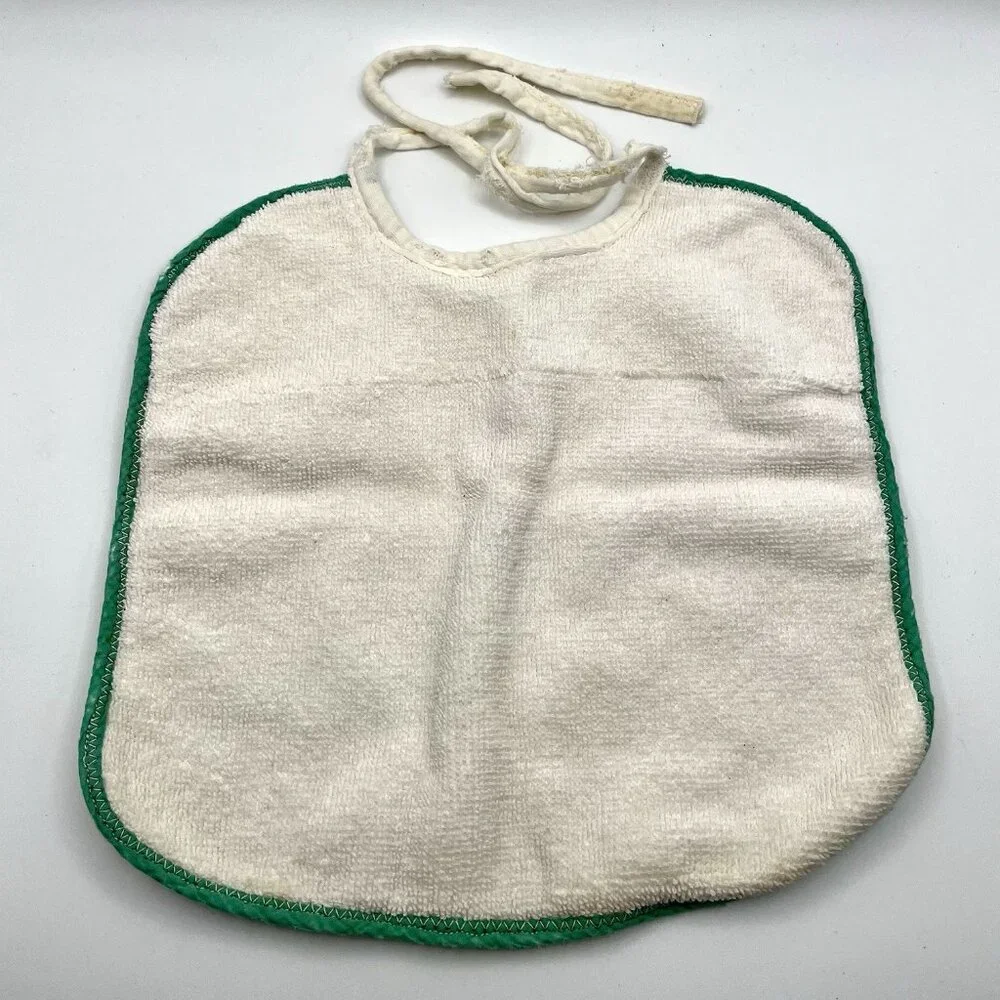 VTG 50s Terrycloth Baby Bib Novelty Mommy Daddy Rapid City, SD Mid Century